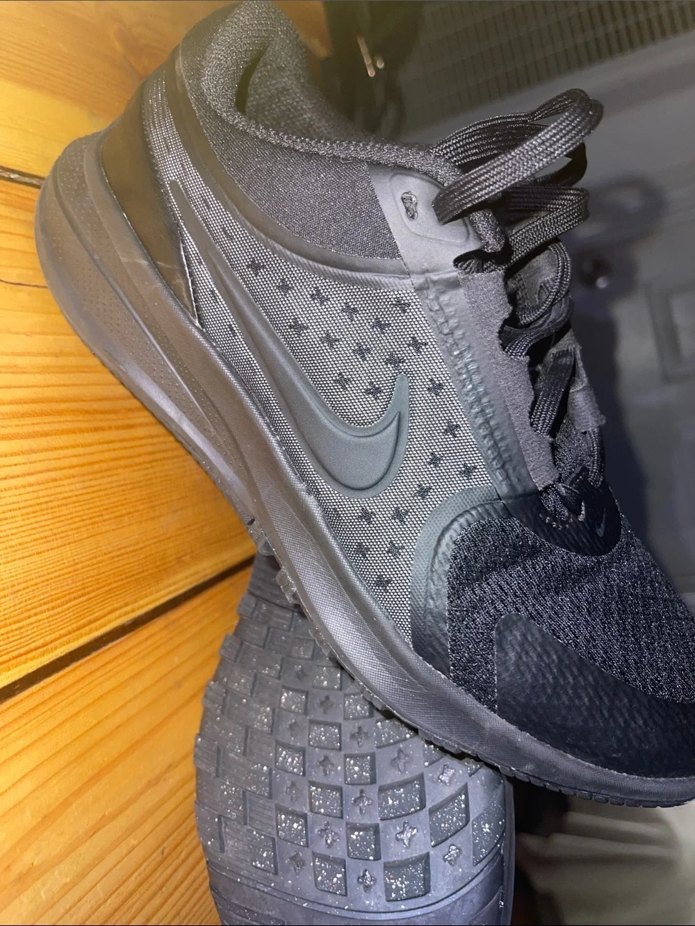 Nike Kids Black Lightweight Mesh Sneakers